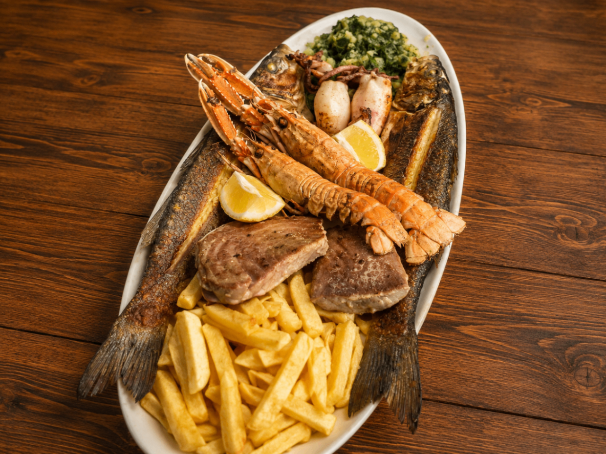 Fish plate for two