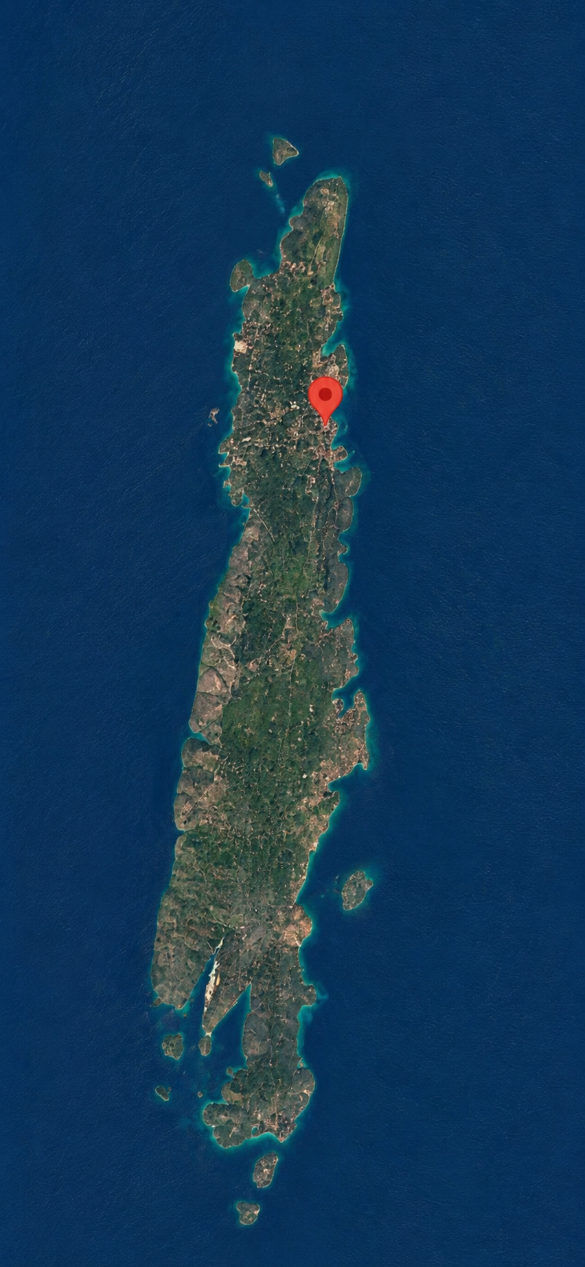 Map showing Bistro Trapula's location on Ugljan island